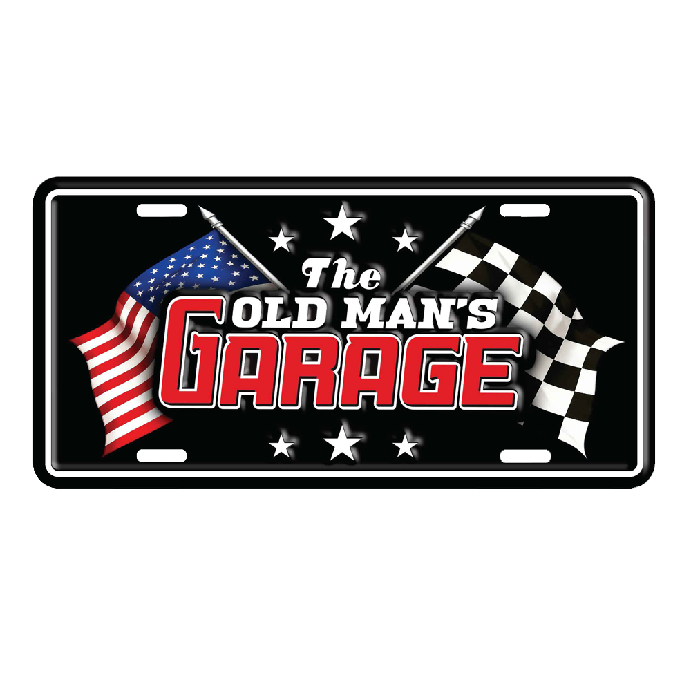 Crossed Flags License Plate Main image