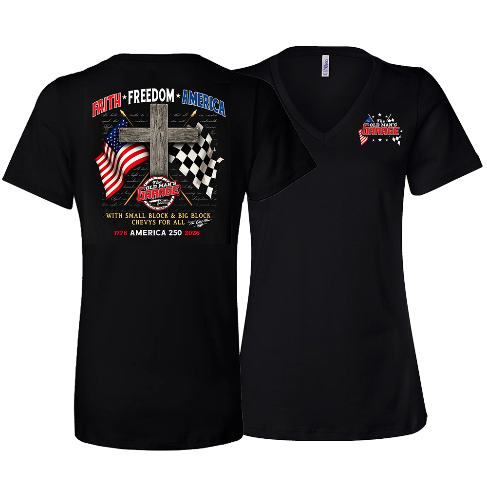 Crossed Flags V-neck